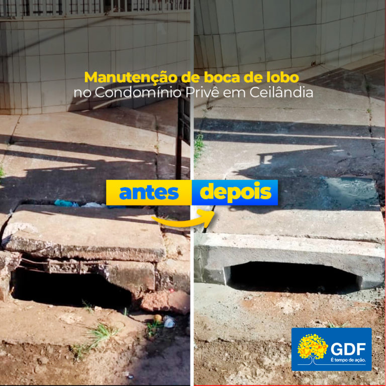 GDF faz manutenções nas bocas de lobo da Ceilândia e Sol Nascente