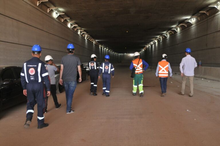 Equipe do Samu realiza visita técnica ao Túnel de Taguatinga