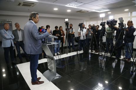 São Paulo (SP) 22/03/2024 - Coletiva de imprensa do Ministro da Fazenda, Fernando Haddad. Foto: Paulo Pinto/Agência Brasil