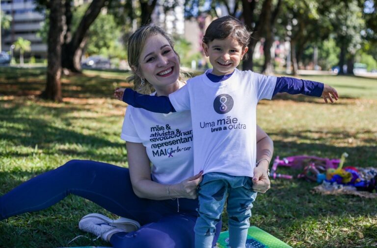 Saúde mental materna foi tema de caminhada no Eixão