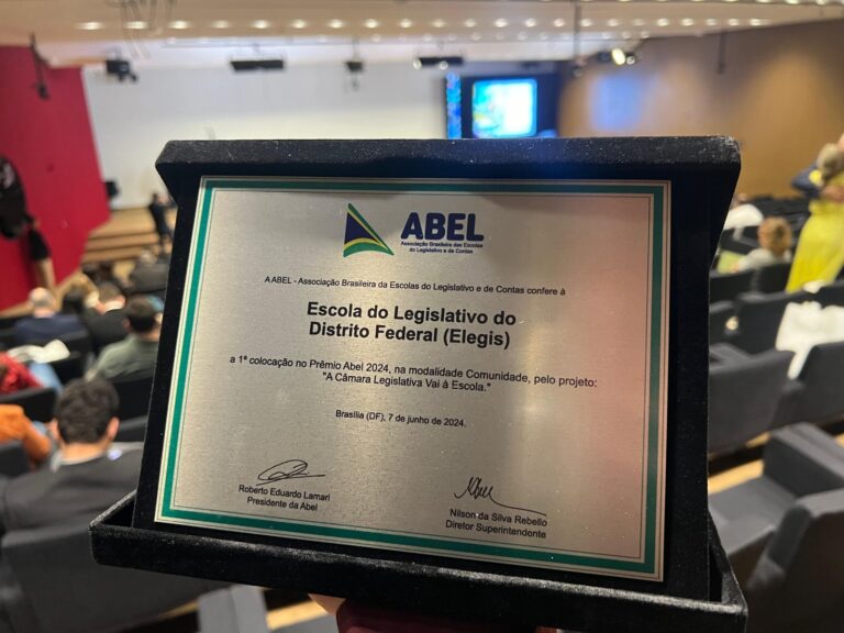 Câmara Legislativa do DF é premiada na 39ª edição do prêmio ABEL