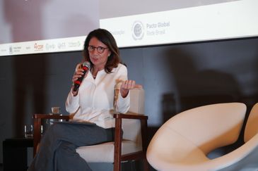 São Paulo (SP) 03/06/2024 PactoCOP30 - Responsabilidade Corporativa Ambiental: Impacto e Transformaçao, no Museu da Língua Portuguesa. Ana Toni (Secretária Nacional de Mudança do Clima do Ministério Meio Ambiente).

Foto: Paulo Pinto/Agencia Brasil