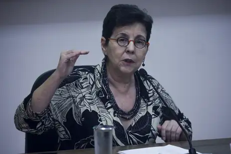 Brasília (DF) 01/02/2022 – A diretora Socioambiental do BNDES, Tereza Campello durante apresentação do balanço do Fundo Amazônia em 2023.
Foto: Joédson Alves/Agência Brasil