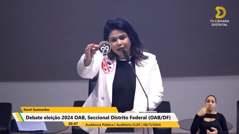 Karol Guimarães se destaca em debate da OAB/DF com propostas inovadoras