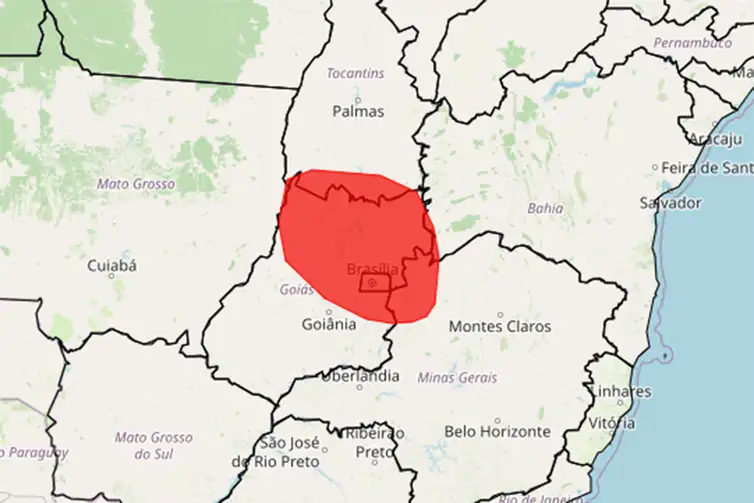 Brasília (DF), 25/08/2025 - Alerta vermelho do inmet sobre baixa umidade. INMET publica aviso iniciando em: 25/08/2025 13:00. Umidade relativa do ar abaixo de 12%. Grande risco de incêndios florestais e à saúde (doenças pulmonares, dores de cabeça e etc). Foto: Inmet/Divulgação