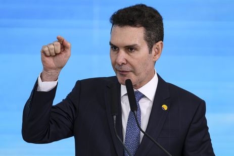 Brasília (DF), 01/08/2025 - O ministro das Cidades, Jader Filho, participa da entrega simultânea de 1.876 unidades habitacionais do Minha Casa, Minha Casa, em cerimônia virtual no Palácio do Planalto. Foto: Marcelo Camargo/Agência Brasil