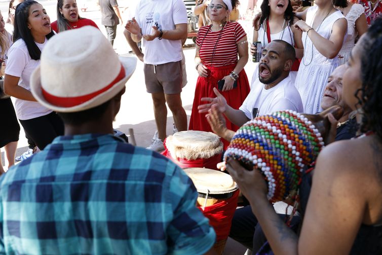 Brasília (DF), 07/09/2025 - Manifestação Exu, celebra resistência dos povos de terreiros e pede o fim da intolerância religiosa. Foto: Bruno Peres/Agência Brasil