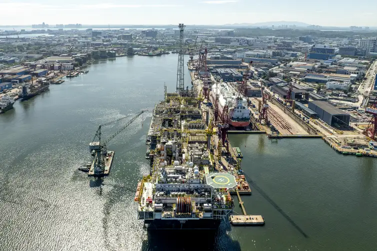 Brasília (DF), 14/07/2025 - Plataforma da Petrobras que reforçará o pré-sal deixa Singapura.
Foto: Petrobras/Divulgação