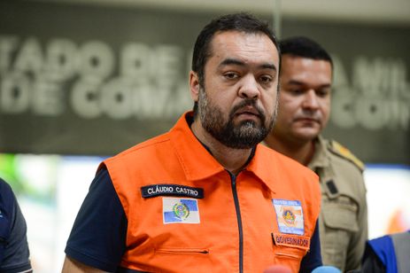 Rio de Janeiro (RJ), 23/03/2024 – O governador do estado do Rio de Janeiro, Cláudio Castro durante coletiva de imprensa no Centro Integrado de Comando e Controle (CICC), na Cidade Nova, no Rio de Janeiro. Foto: Tomaz Silva/Agência Brasil